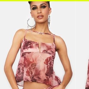 Jaded London vintage rose cami top dolls kill